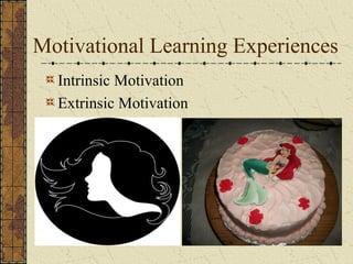 Motivational Learning Experiences
  Intrinsic Motivation
  Extrinsic Motivation
 