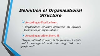 Factors affecting organisational structure