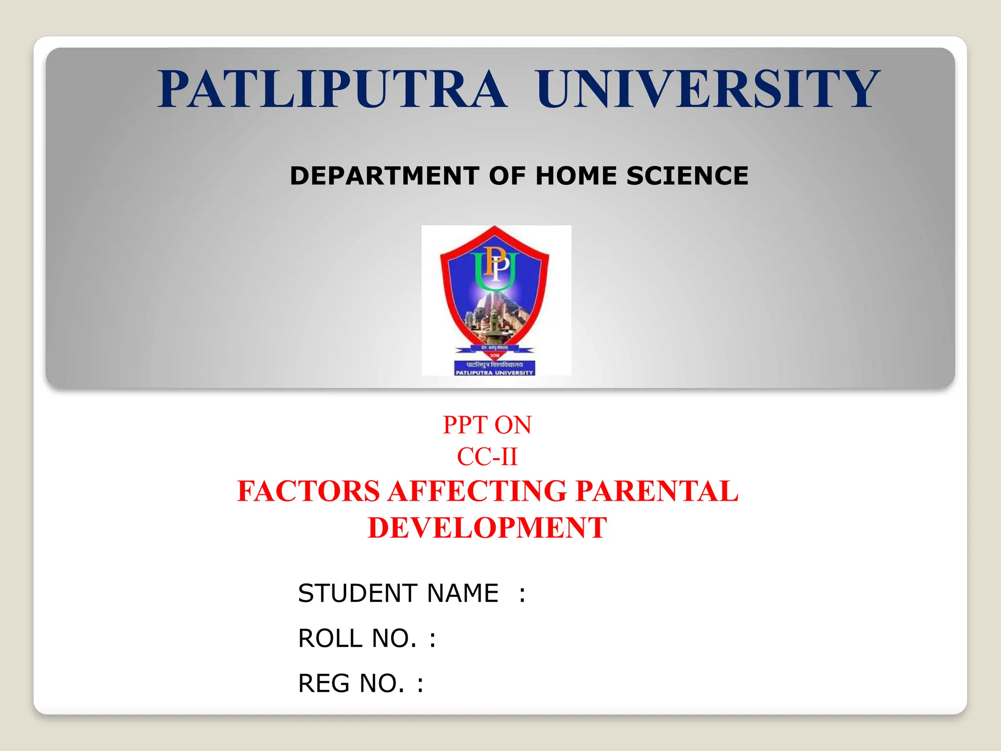 Factors Affecting Parental Development Pptx