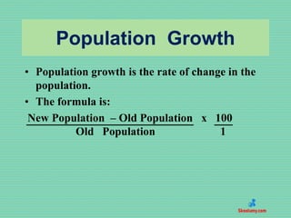 Factors affecting population growth | Economic Development | PDF