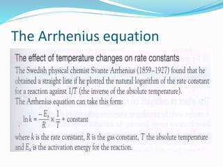 The Arrhenius equation
 