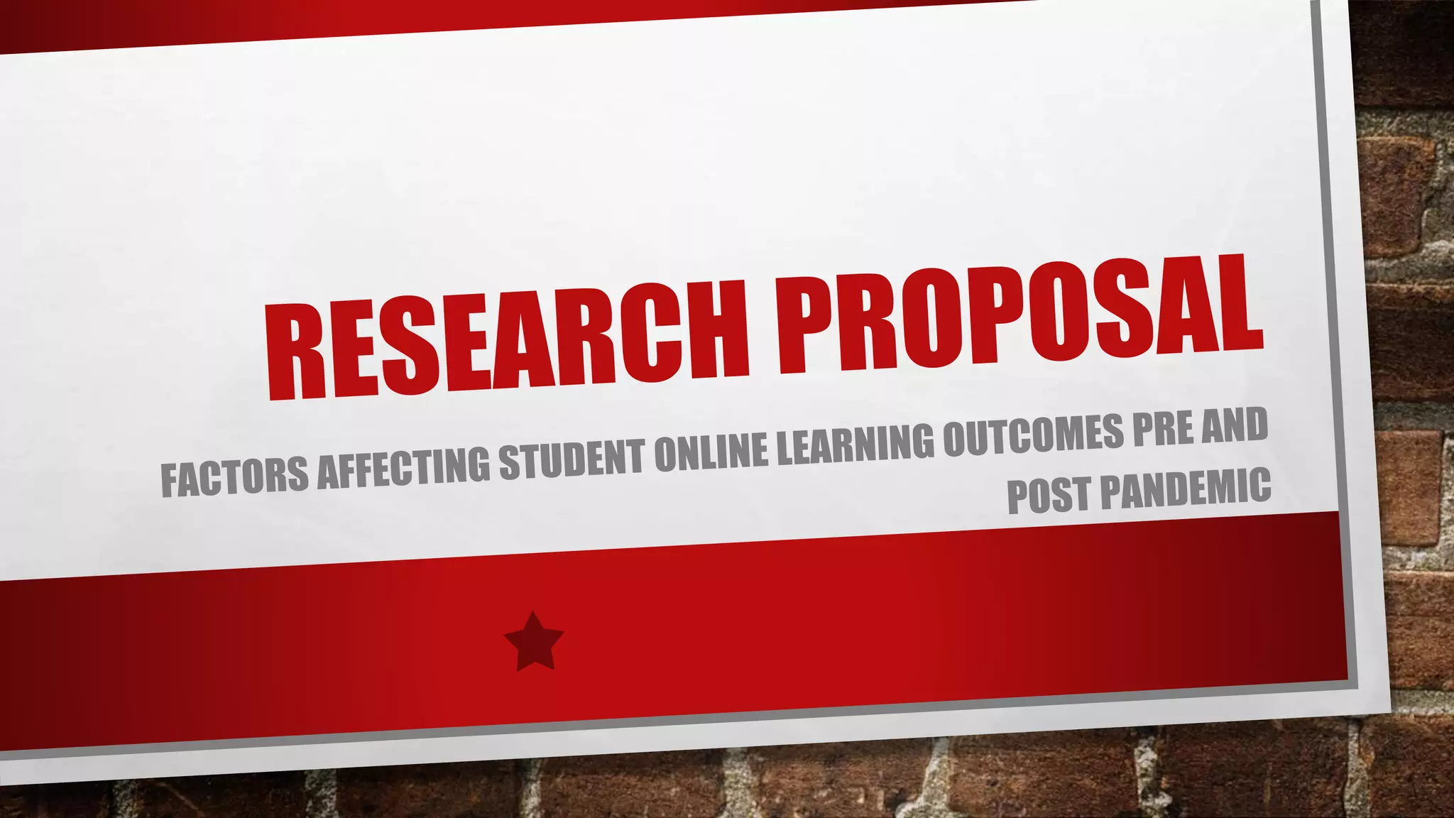 Factors Affecting Student Online Learning outcomes Pre and Post ...