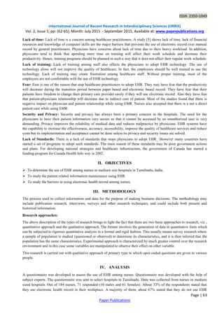 Factors Affecting the Adoption of Electronic Health Records by Nurse | PDF