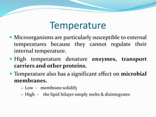 Temperature Based Microorganisms Factors affecting the growth of microorganisms by abilash | PPTX
