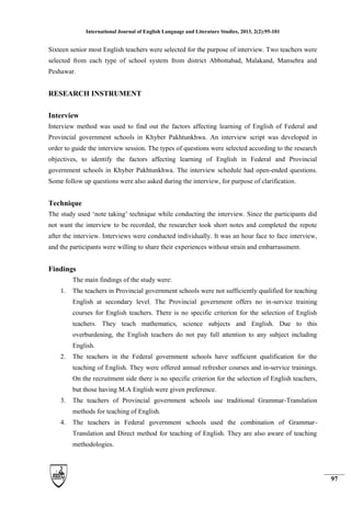 Factors affecting the learning of english at secondary 2(2), 95 101 | PDF