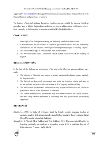 Factors affecting the learning of english at secondary 2(2), 95 101 | PDF
