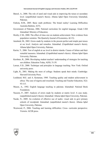 Factors affecting the learning of english at secondary 2(2), 95 101 | PDF