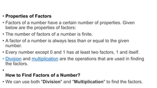 Factors and multiple | PPTX