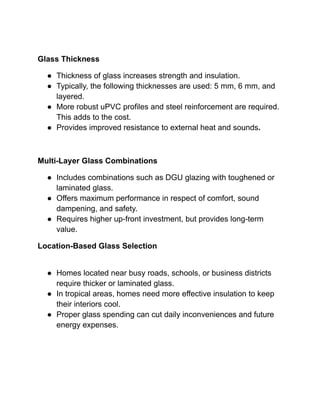 Window Pvc Factor Factors Depending on the Cost of uPVC Windows | PDF