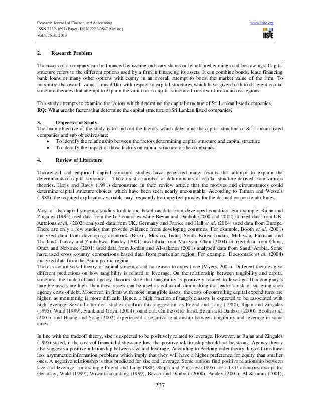 determinants of capital structure of listed The capital structure of companies has given rise to many works of analysis of its determinants the research has evaluated the relevance of the determinants of. determinants of capital structure of listed The capital structure of companies has given rise to many works of analysis of its determinants the research has evaluated the relevance of the determinants of.