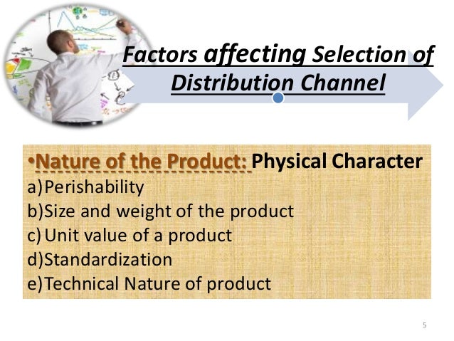 Factors effecting selection of distribution channels