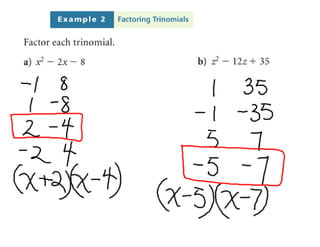Factor simple trinomial