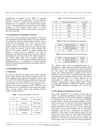 Factors influencing compressive strength of geopolymer concrete | PDF
