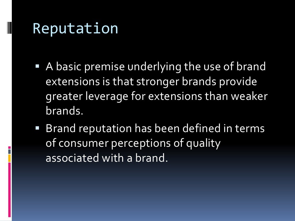 Factors influencing successful brand extensions