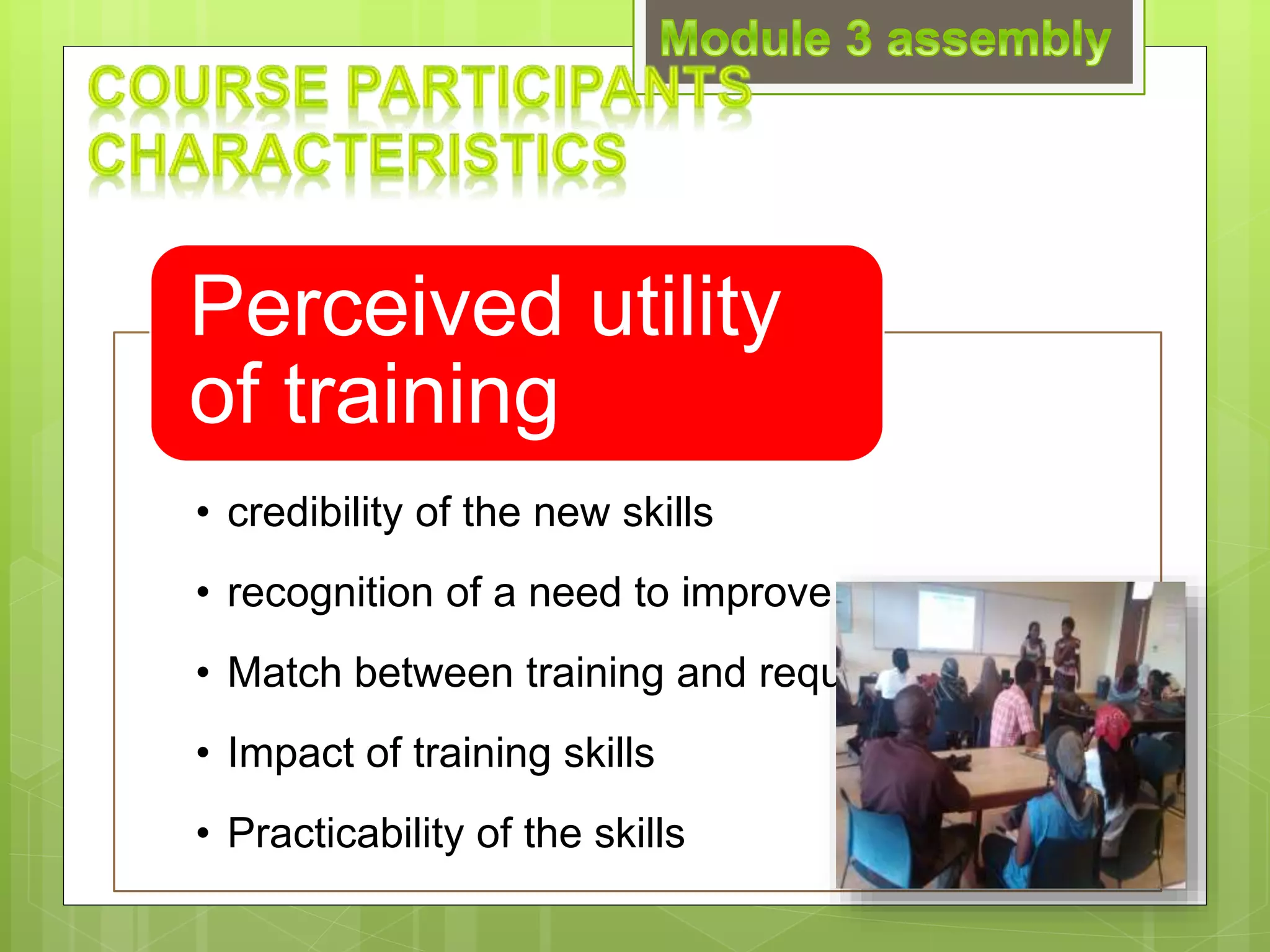 Factors influencing the transfer of training s | PPTX