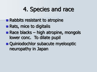 Factors modifying drug action | PPT