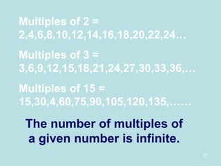 Factors multiples