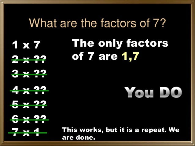 factors multiples factors of 7