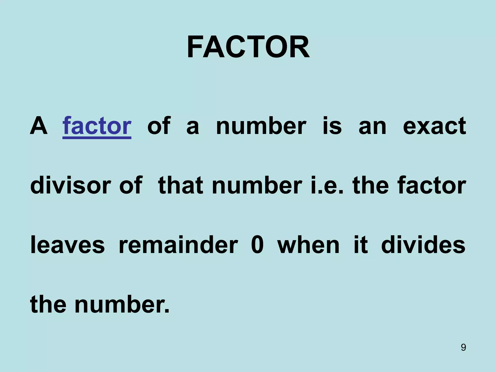 Factors and multiples | PPT