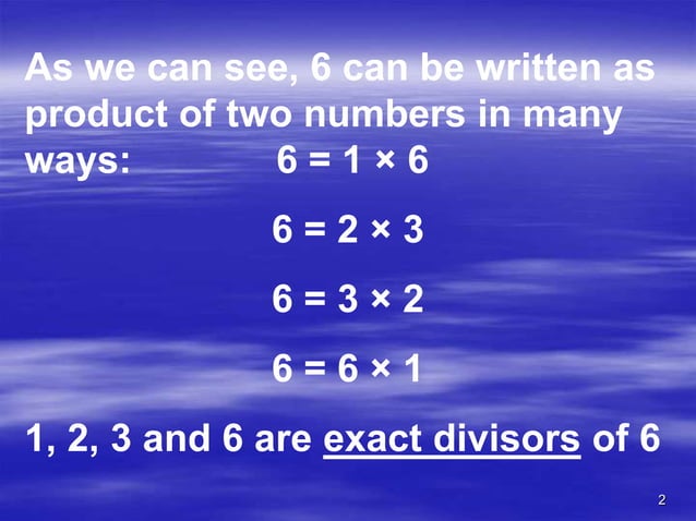 Factors and multiples | PPT