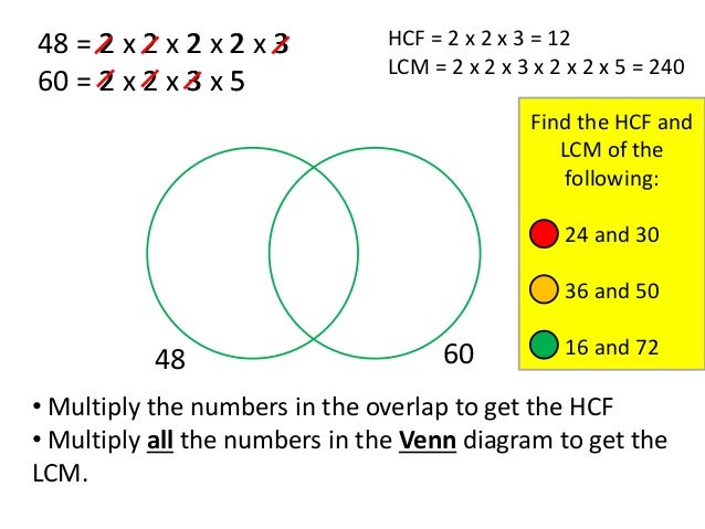 hcf and lcm venn diagram under fontanacountryinn com hcf venn diagram