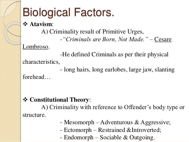 criminal factors