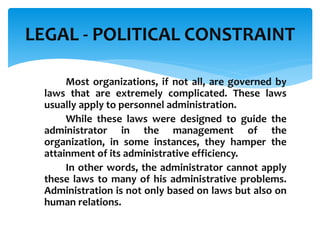 Most organizations, if not all, are governed by
laws that are extremely complicated. These laws
usually apply to personnel...