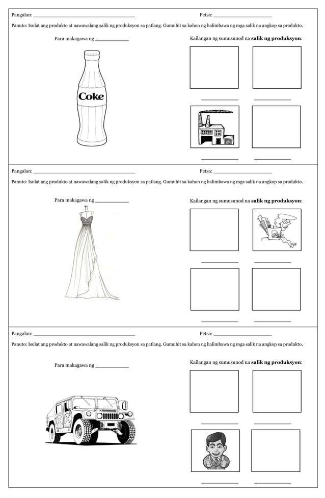 Factors of Production Worksheet | PDF