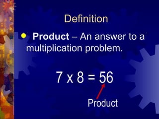 Definitions Prime Number – An integer whose only factors are 1 and itself. Factor – a number that can divide another number without a remainder. Prime Factors – an expression of numbers that divides another integer without a remainder where all the factors are prime. 