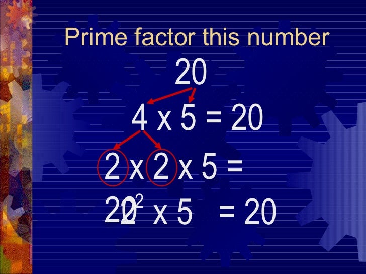 Factors primes composites