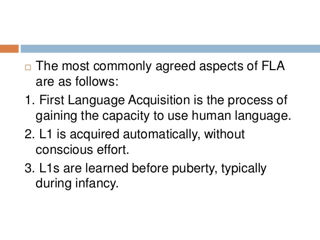 Factors that influence second language acquisition and learning