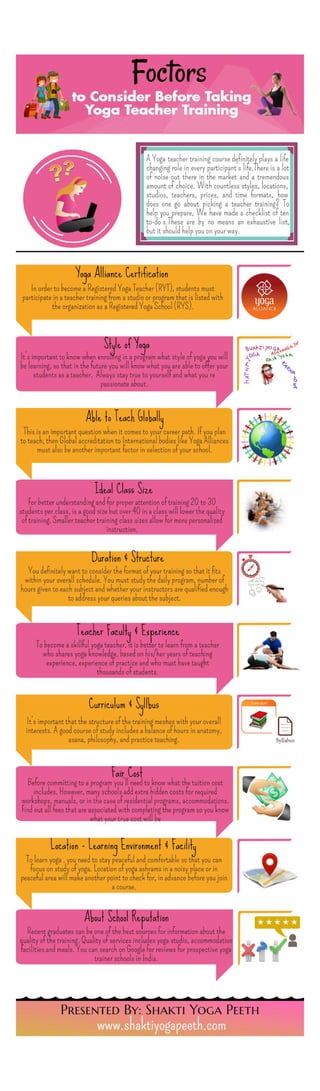 Factors to Consider Before Taking Yoga Teacher Training