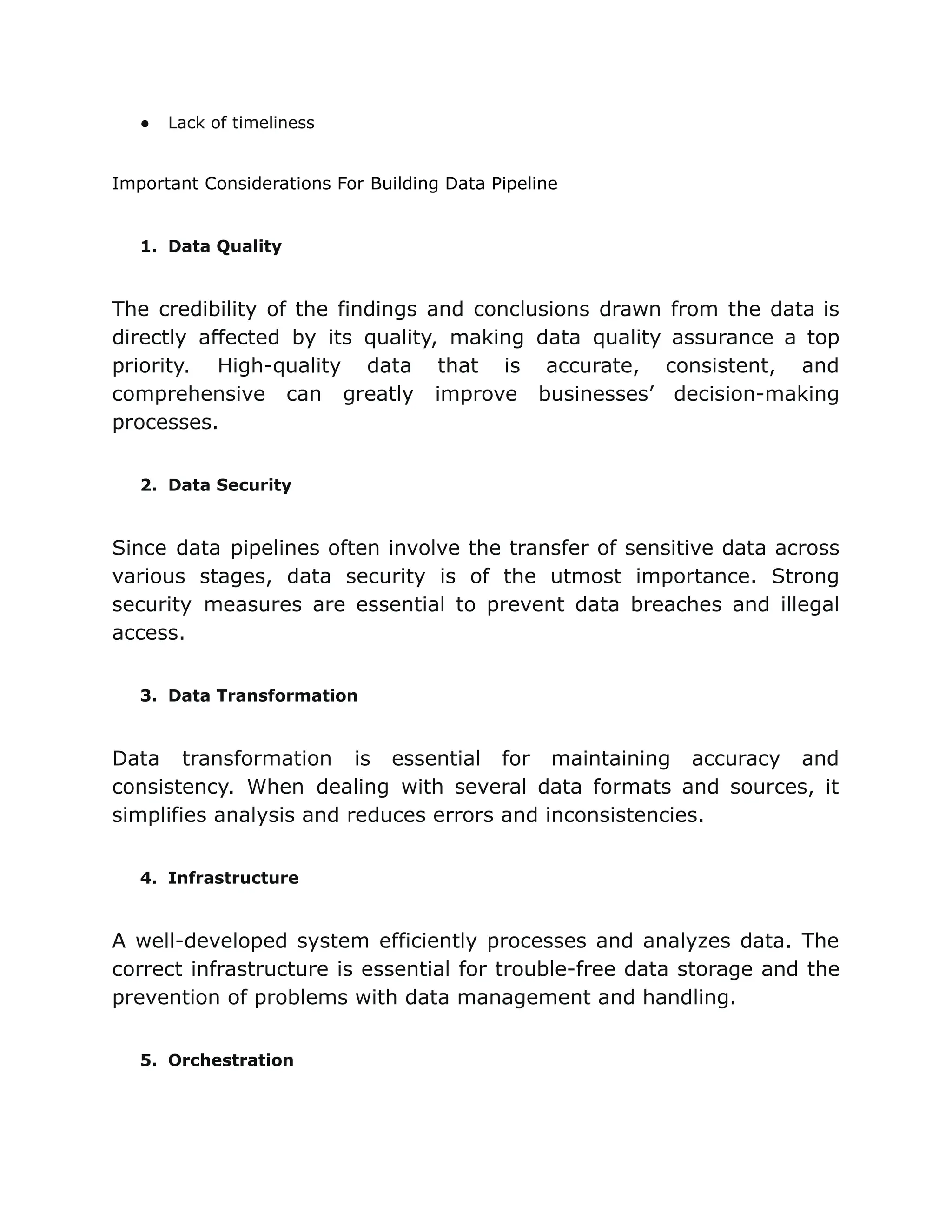 Factors To Consider When Building a Data Pipeline | PDF