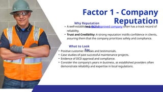 Factors to Consider When Choosing a DCD-Approved Annual Maintenance ...