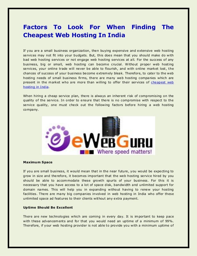 Factors To Look For When Finding The Cheapest Web Hosting In India Images, Photos, Reviews