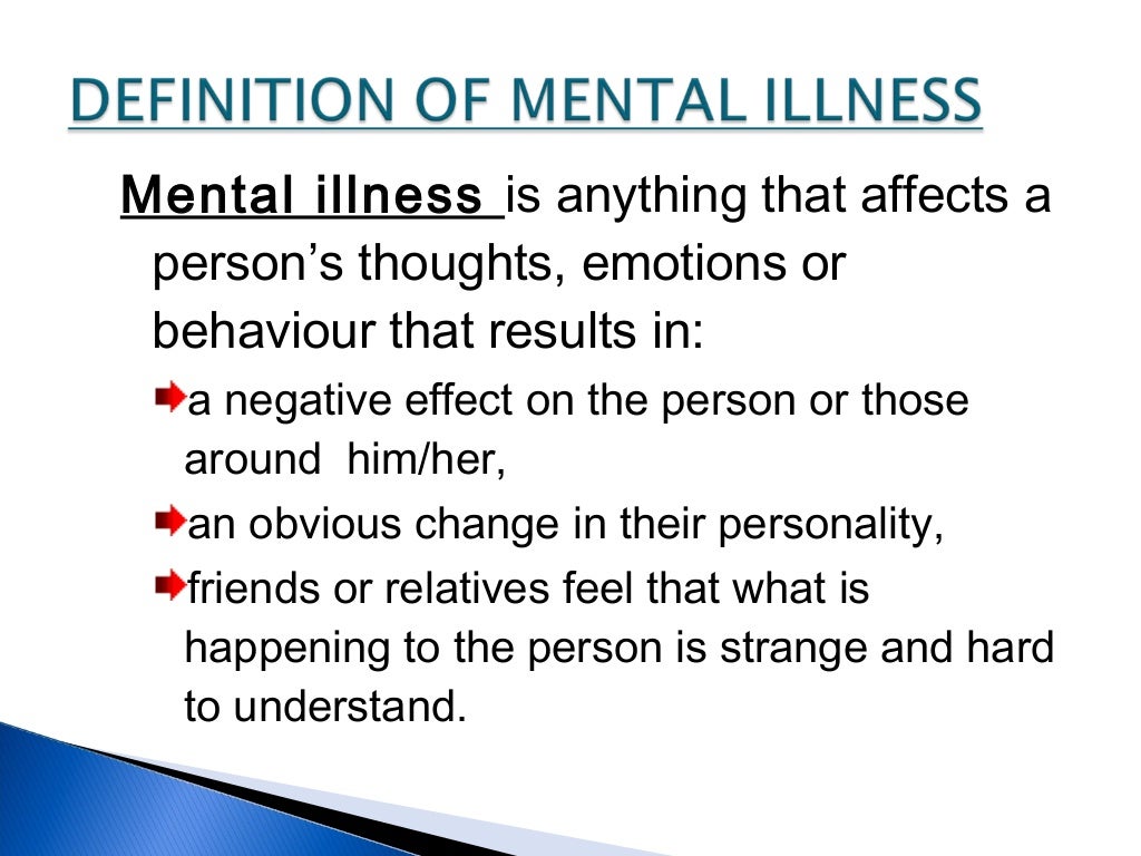 Factors to mental illness