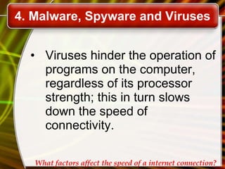 Factors which affect the speed of internet computer studies lesson | PPT