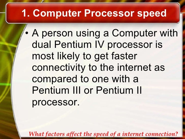 Factors which affect the speed of computer studies lesson