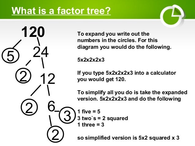 factor trees factor trees