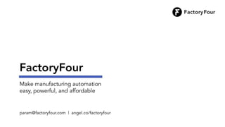 Factory Four Pitch Deck