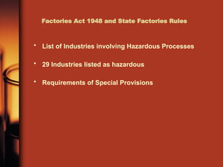Factory act India the safety who looking to quick understand.pptx