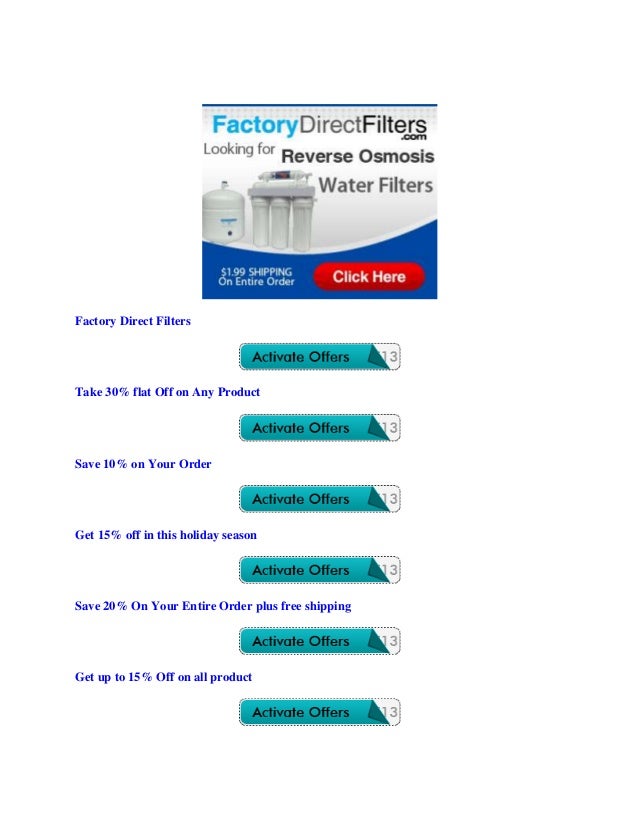 Factory direct filters coupon code