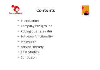 Factory Master a TBIZ2011 | PDF