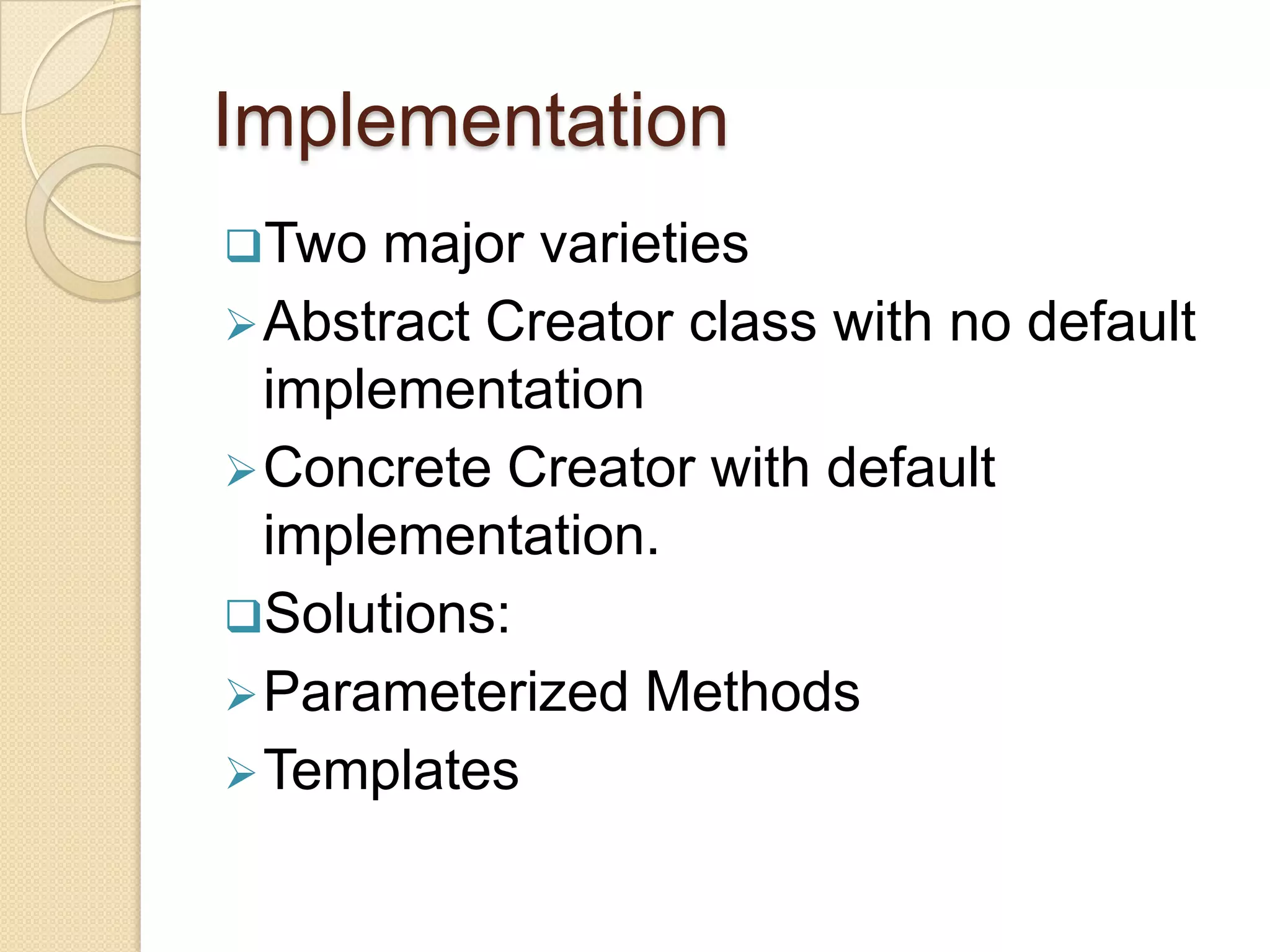Implements the Product Interface