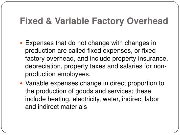 Factory overhead slides