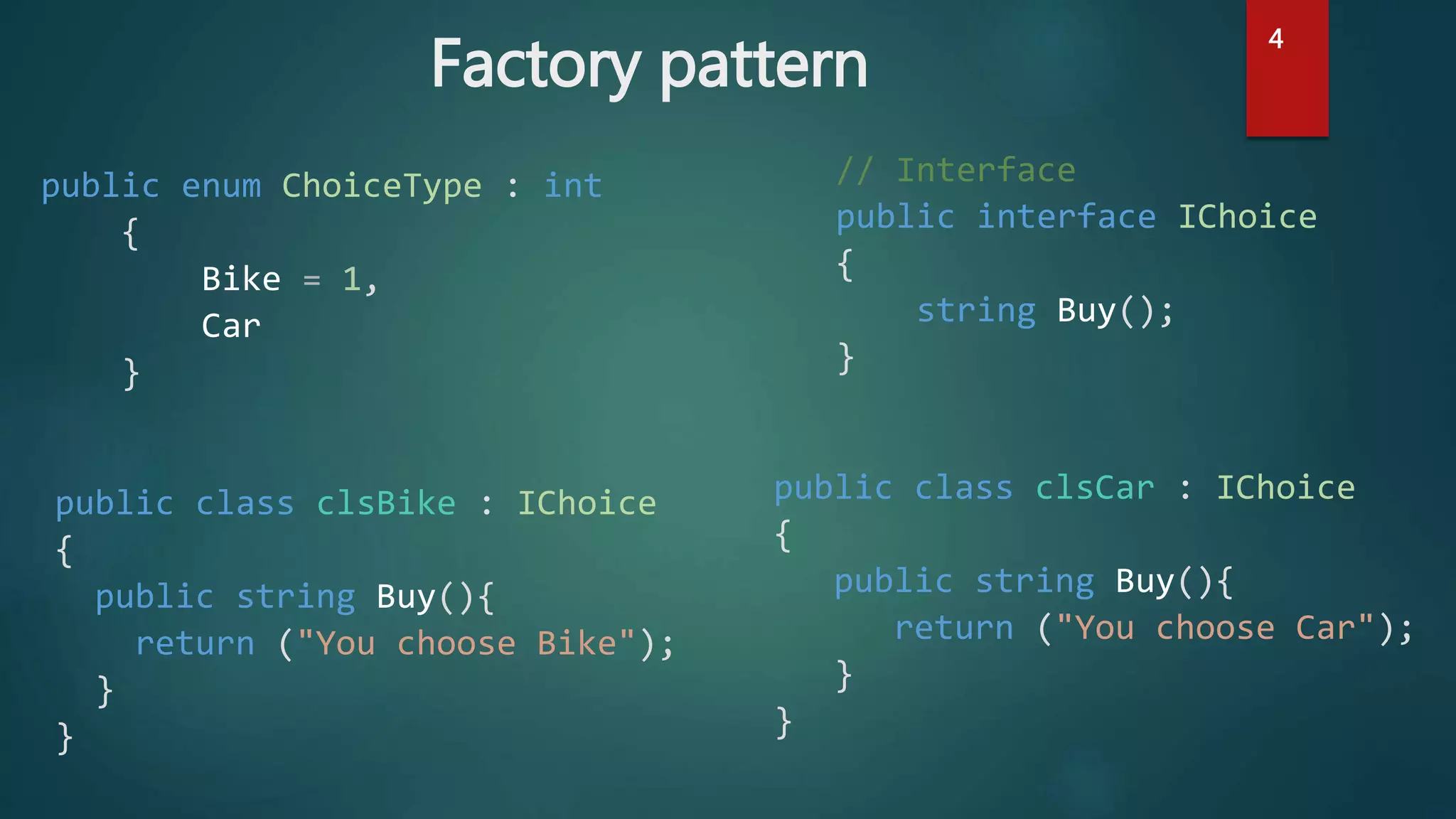 Factory pattern with rip | PPT