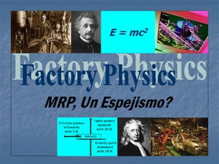 E = mc2
MRP, Un Espejismo?
 