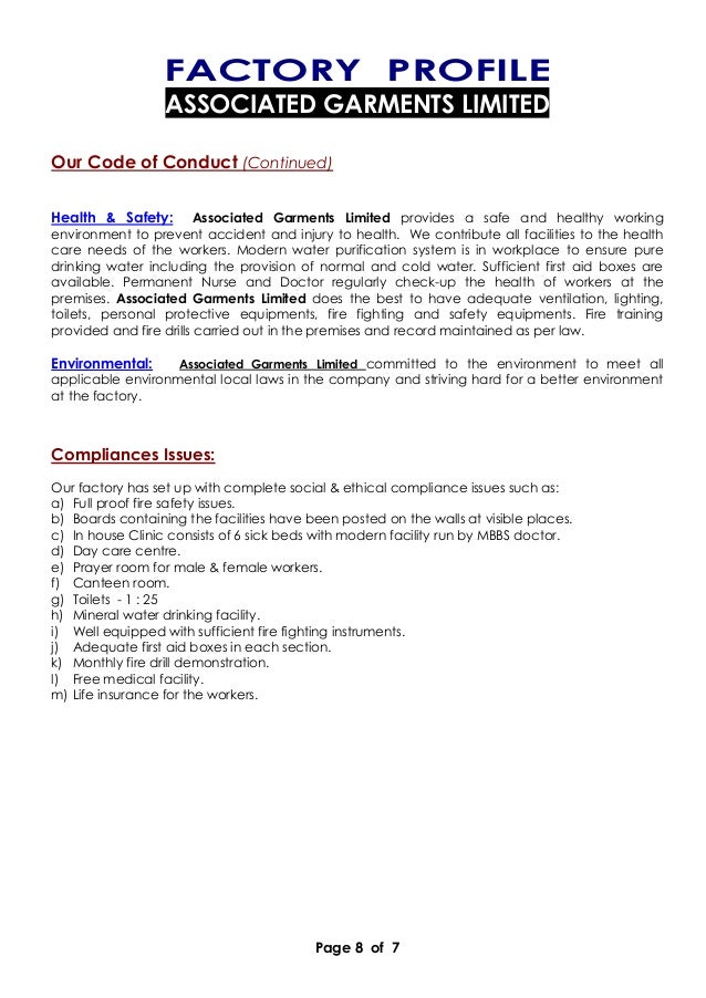Factory profile associated garments ltd