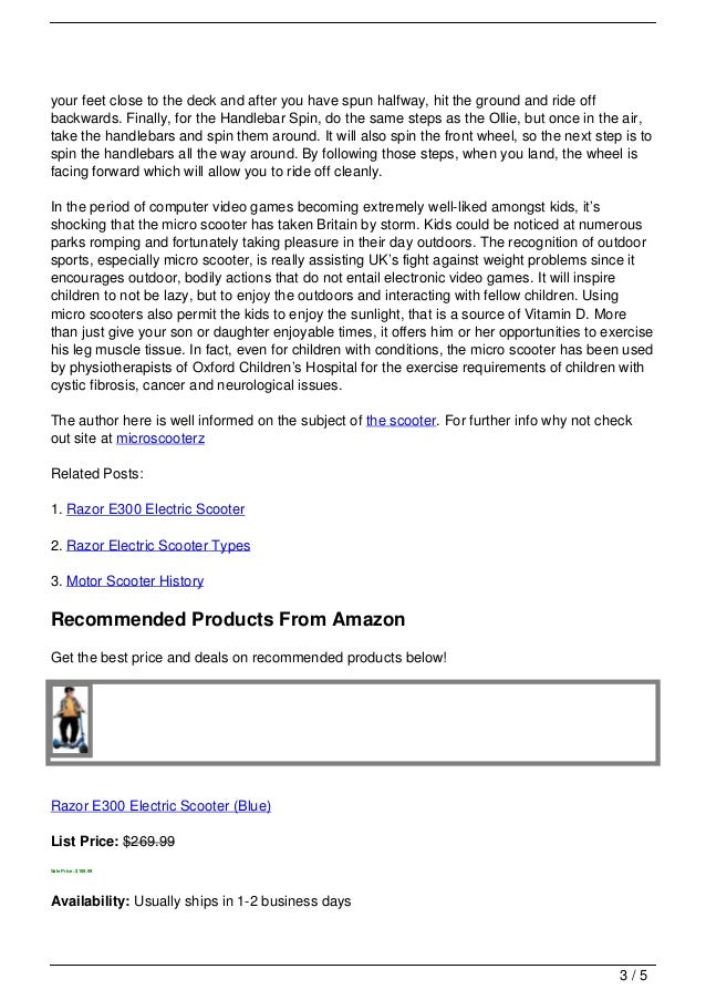 Facts about the Scooter