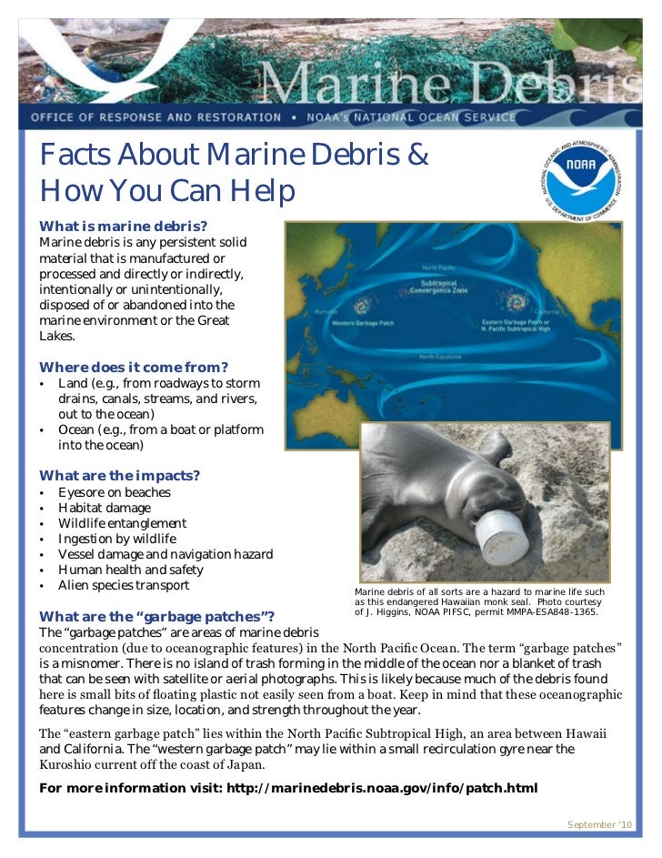 Facts about marine debris international coastal cleanup day